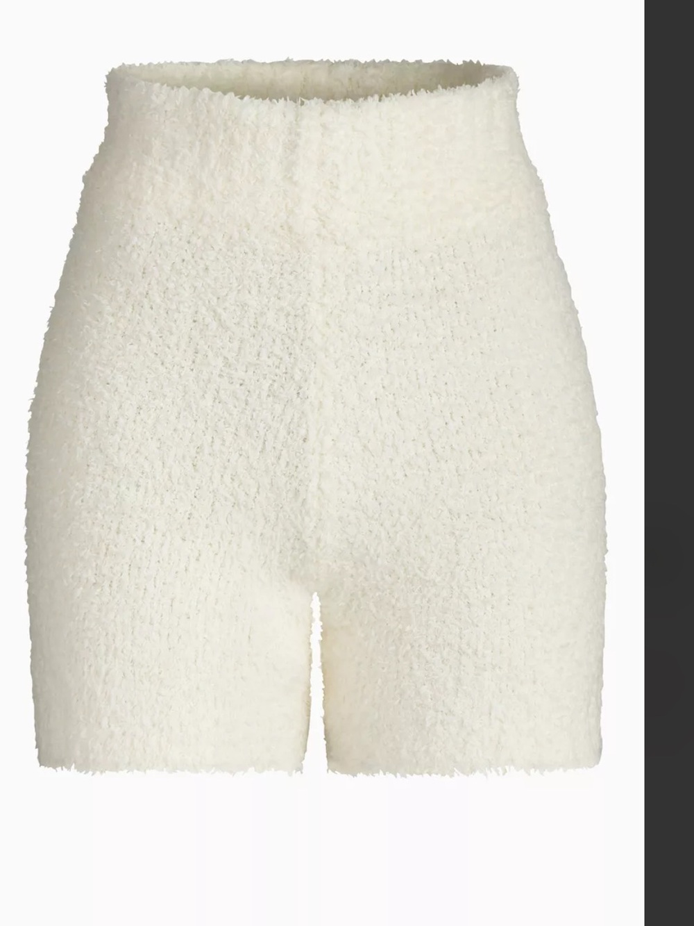 Skims Cozy Teddy Boucle Knit Short in Bone